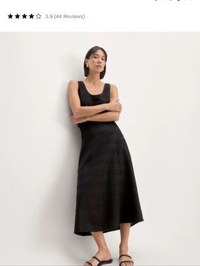 EUC 100% Linen Everlane Eyelet Skirt